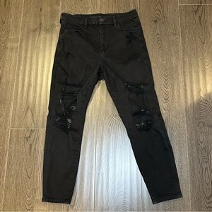 American Eagle Next Level Stretch Curvy Hi Rise Jegging Black Jeans Size 8 Short